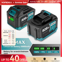 YOFIDRA 388VF 928VF Rechargeable Lithium Battery 22500mAh 15000mah Li-ion Battery for Electric Chainsaw Drill Wrench Power Tool