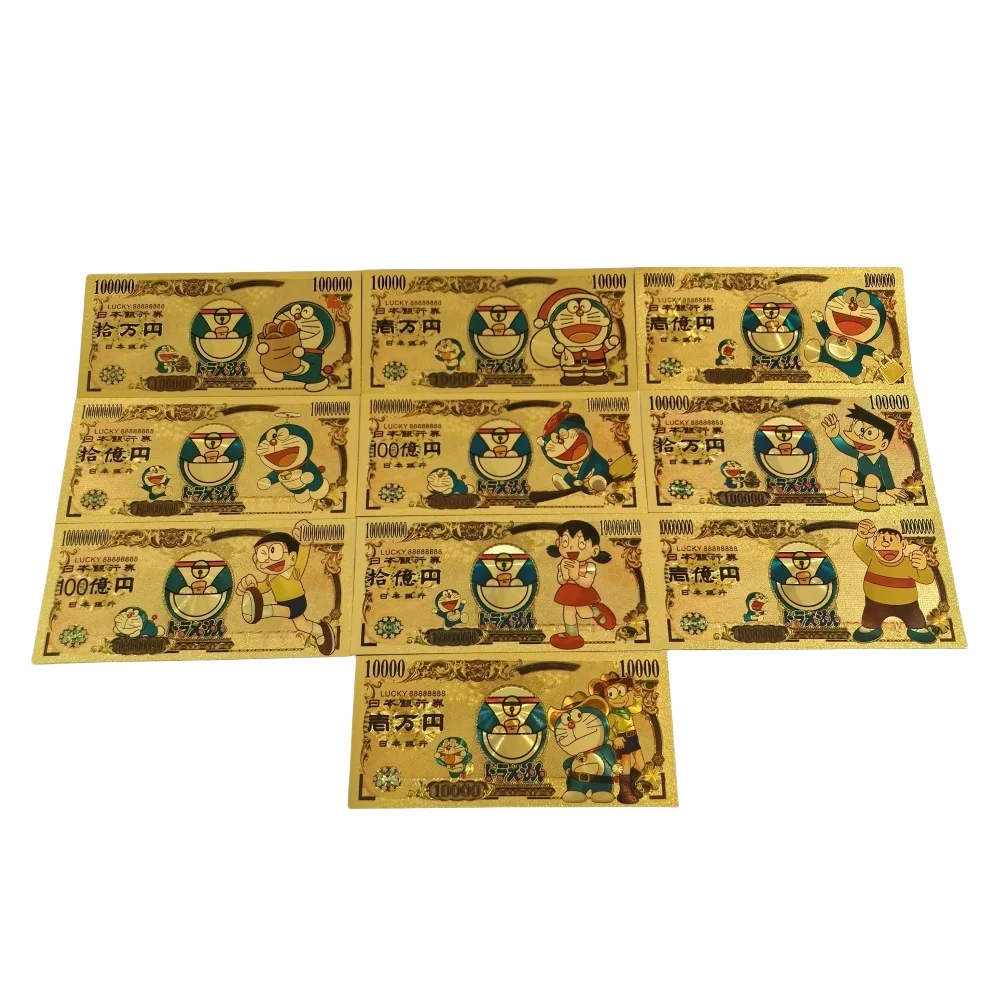 

Spot it Cute Anime Cartoon Doraemon Gold Banknote Character Noby Doraemon Sue Sneech Big G Hobby Collectibles Kids Gifts Cards