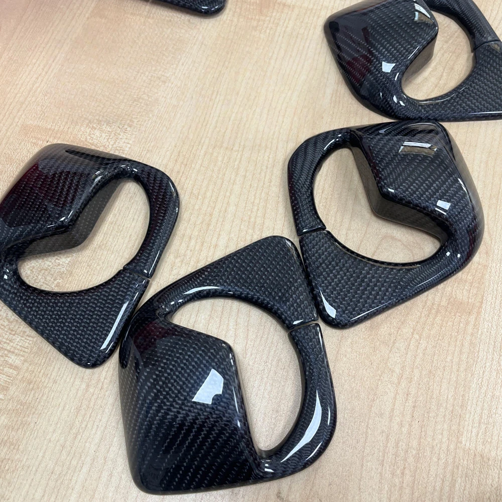 

For BMW X3 G01 X4 G02 G08 X3M X4M F97 F98 2018-2021 Real Carbon Fiber Car Front Safety Belt Frame Cover Trim Interior 2 pieces