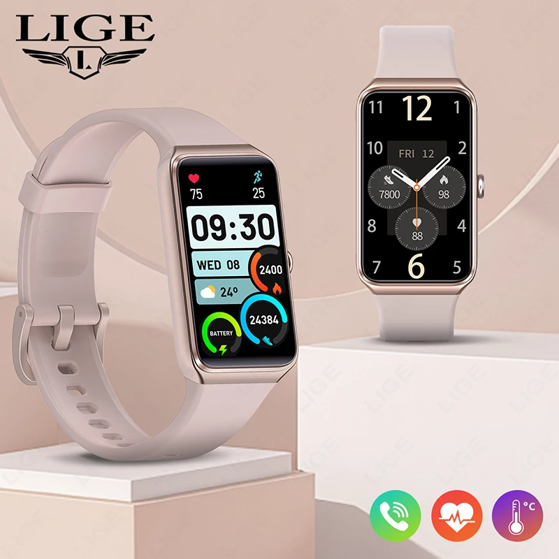 

LIGE Blood Oxygen Smart Watch Women Men Heart Rate IP67 Waterproof Connected Smart Bracelet Sport Fitness Tracker Smartwatch