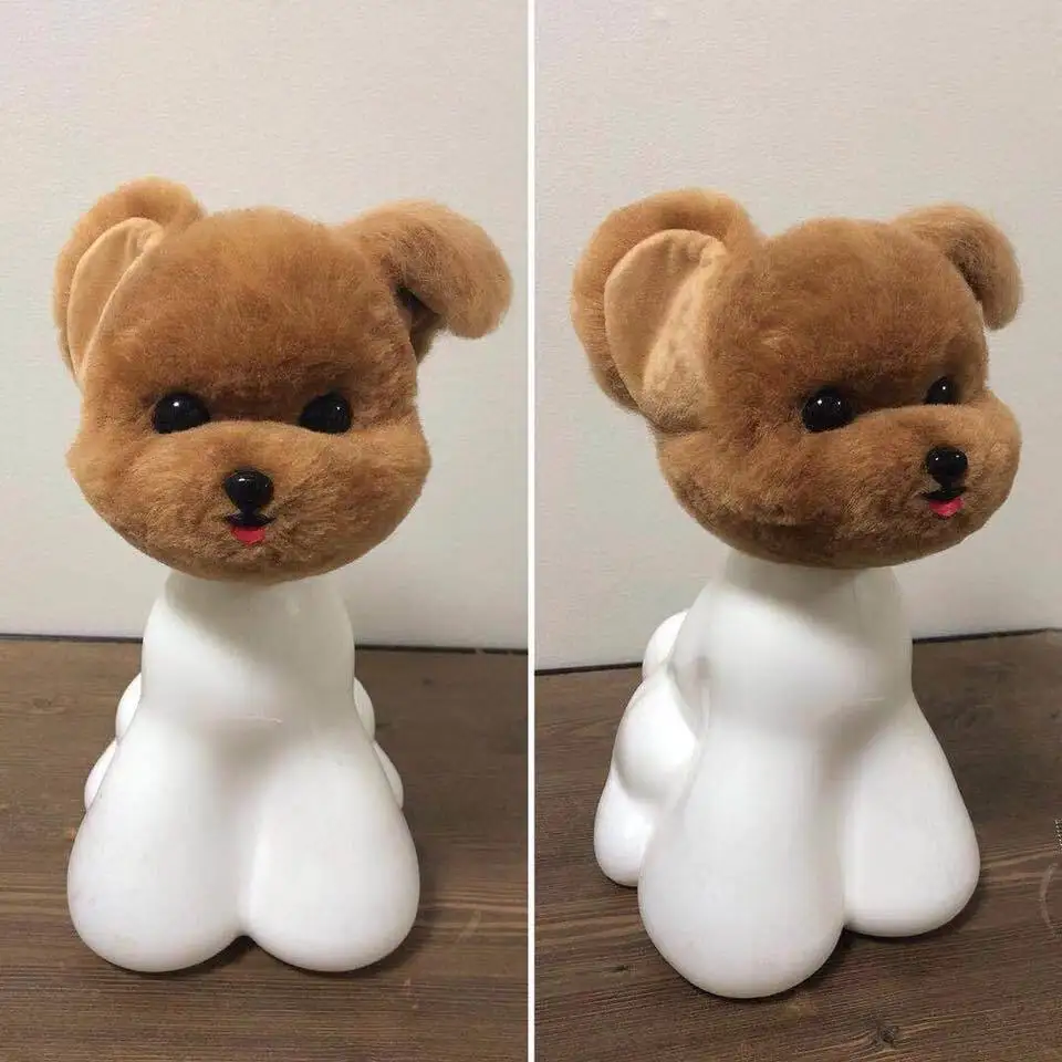 Grooming model Dog Head Mannequin Teddy Bear Head Dummy ONLY  No head wigs