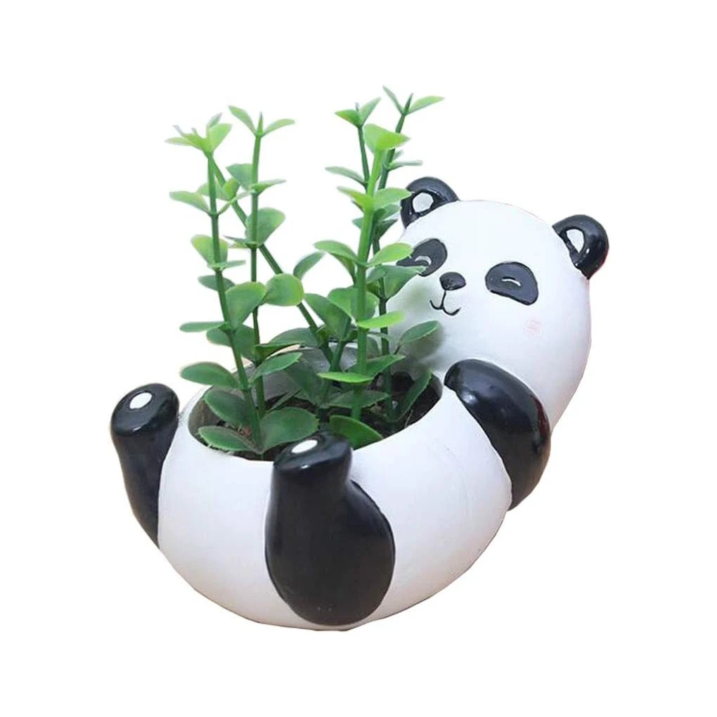 Cute Panda Plant Pot, Animal Succulent Planter, Windowsill Cactus, Balcony Decoration for Girls, Flower Pot, Garden Gift