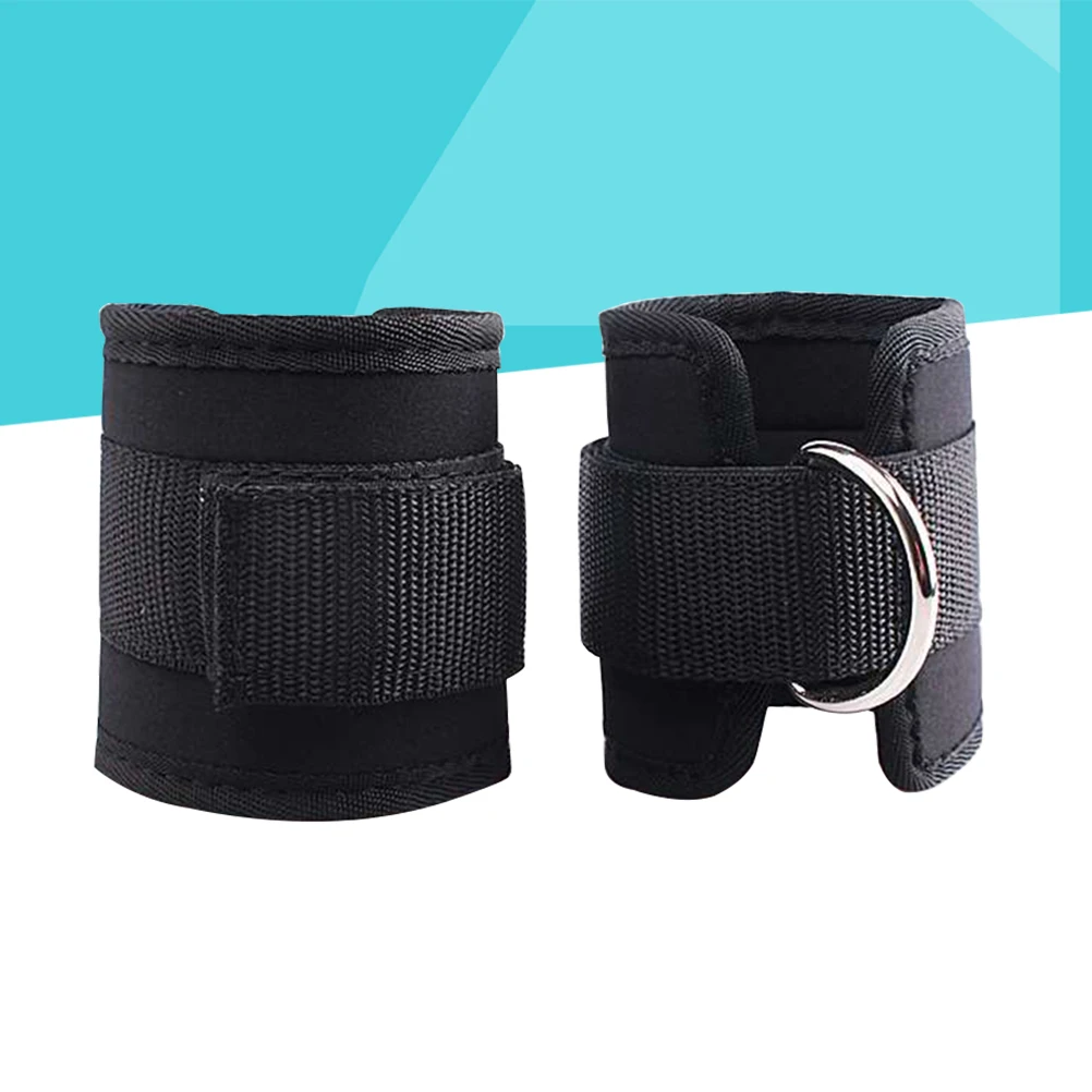 

2pcs Leg Strength Training Ankle Straps Reinforced D-Rings Adjustable Fitness Cuffs for Cable Machines Gym Home Workout