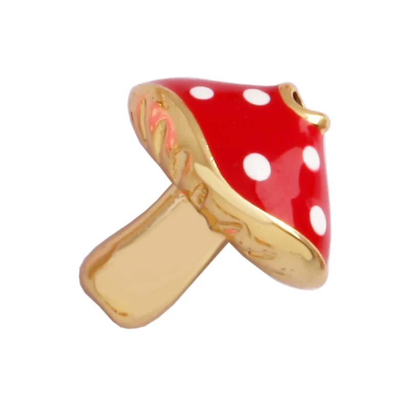 Bunte Emaille Kirsche Apfel Wassermelone Pilz Pommes Frites Perle, 18K vergoldet DIY Armband Halskette Zubehör Versorgung M72 – Detail 15
