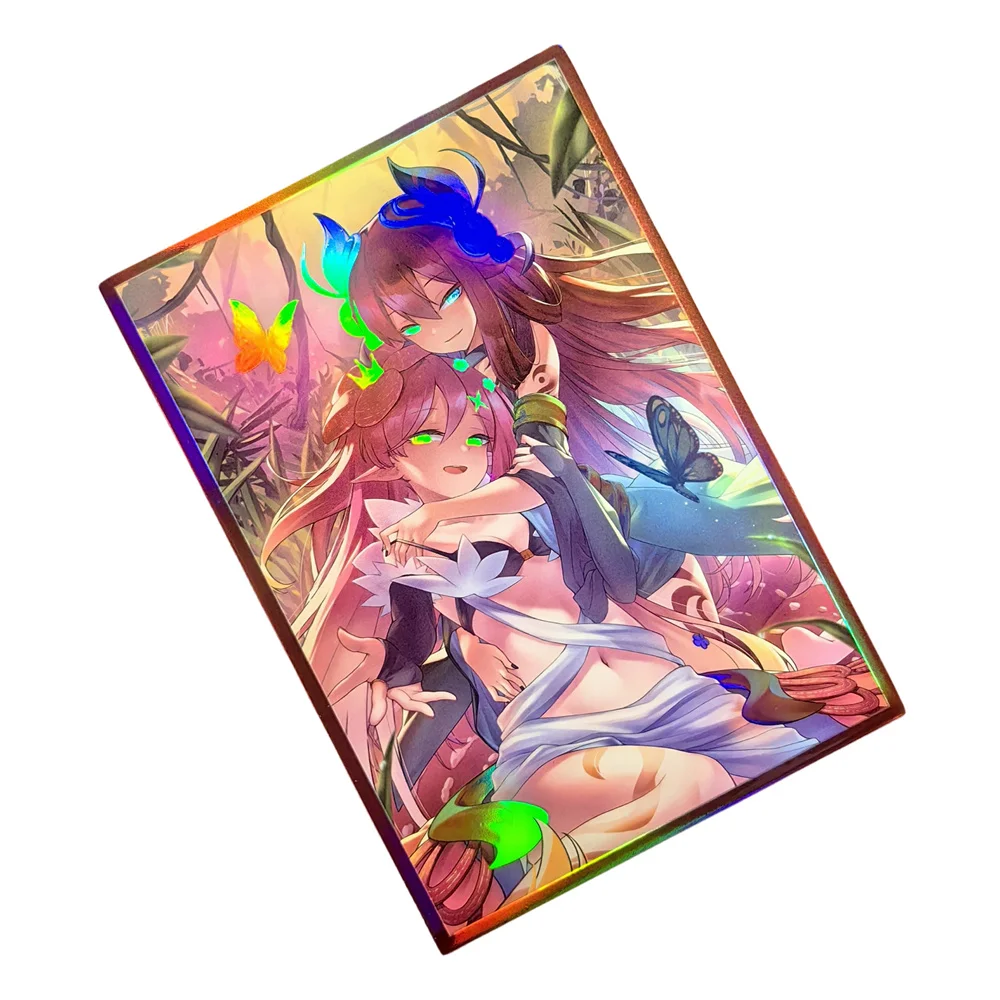 50 buste per carte Yugioh Traptrix Mantis Rafflesia Yu-Gi-Oh! Custodia protettiva per carte collezionabili TCG OCG Laser Shine