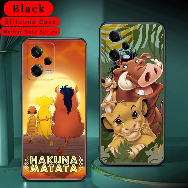 Soft Case For Xiaomi Redmi Note 13 12 Pro Plus 11 10 9 8 Pro 11S 13C 12C 10C Phone Case Back Cover The Lion King HAKUNA MATATA