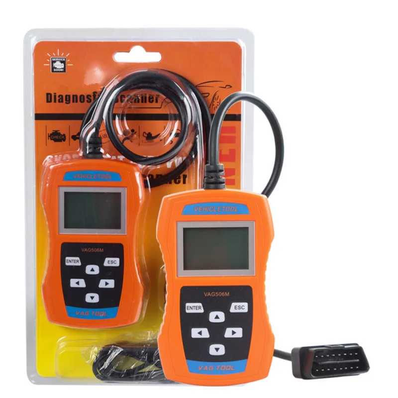

Многоязычный сканер OBD2 VAG506M для AUDI VW SEAT SKODA, диагностический инструмент, считыватель кодов неисправностей, сброс двигателя