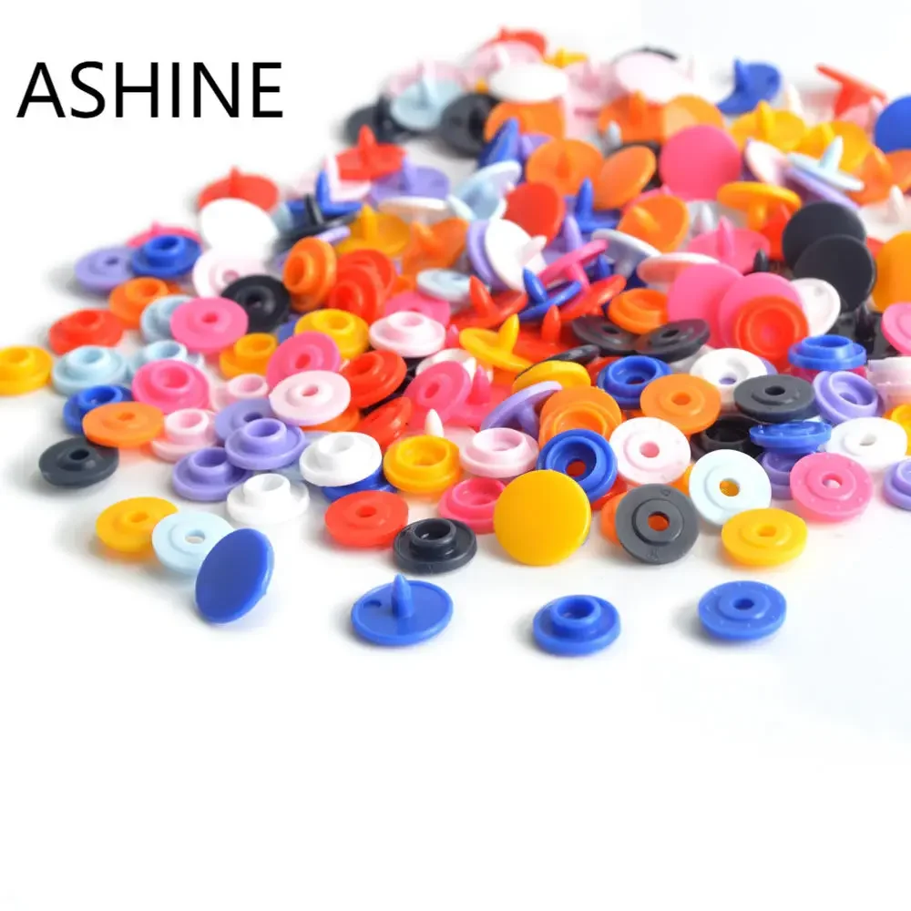 240 pcs T3 KAM Snaps Button Resin Plastic Snap Fasteners Poppers Buttons Studs for baby clothes diapers