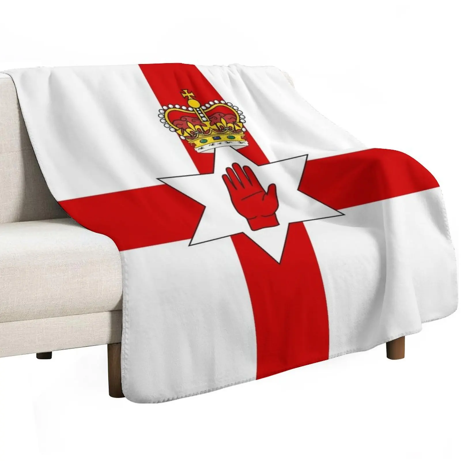 Ulster Banner Flag of Northern Ireland Throw Blanket All Season Lightweight Soft Blanket for Bed