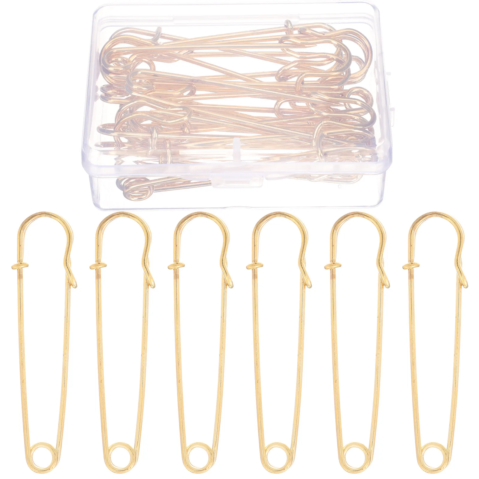 10Pcs Retro Safety Pin Brooch Clips Stainless Steel Sharp Sewing Pins for Clothes Quilting DIY Crafts Safety Pin