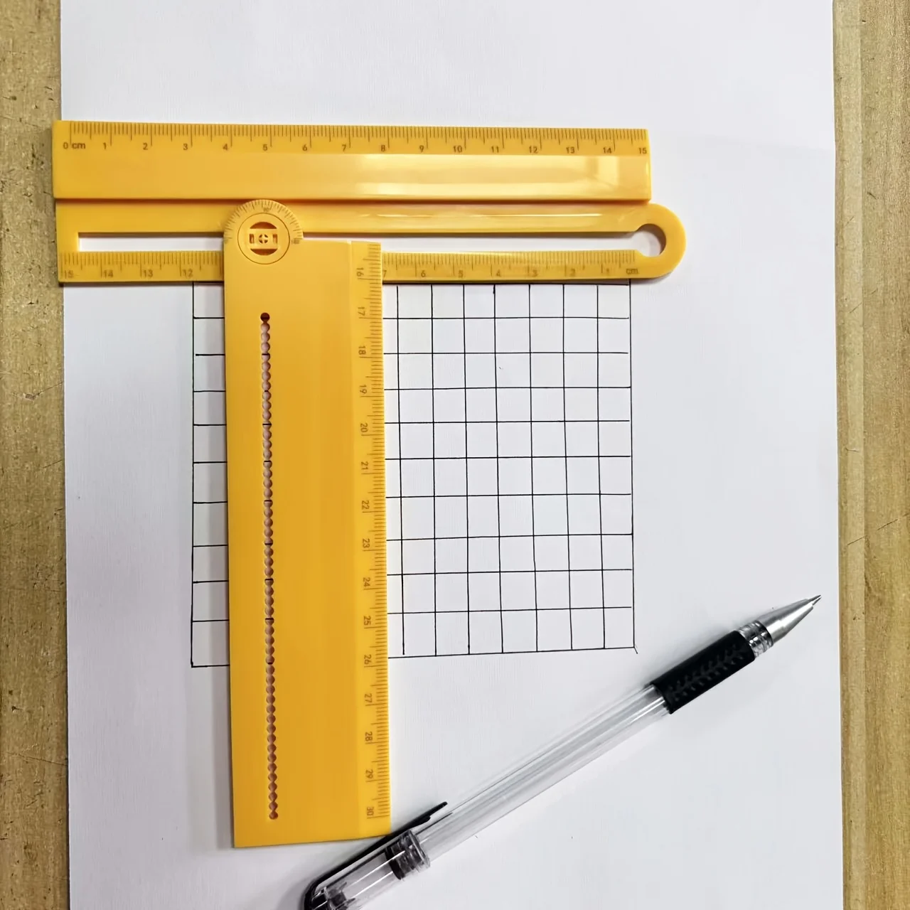 1 Piece Multi-Functional Ruler That Can Replace a Straight Ruler, Protractor, Compass for Drawing Arcs, Parallel Lines, Measuring Thickness and Font Sizes