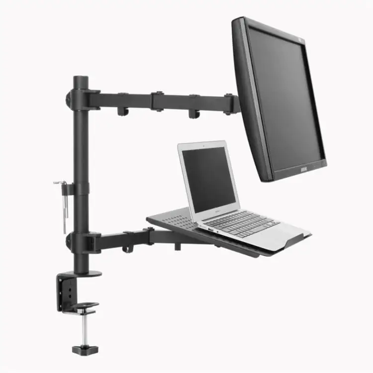 Dual Monitor Mount Support Arm Computer Stand Portable Folding Flexible Laptop Bracket Stand Laptop Support