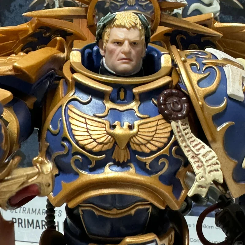 JOYTOY Primarch Roboute Guilliman 1/18 Action Figure Warhammer 40K Ultramarines Game Figure Soldier Model Doll Collect Toy Gifts