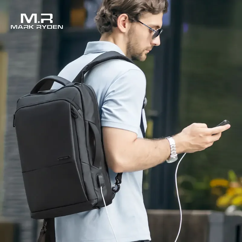 Mark Ryden Travel Backpack Teenager Male Mochila Anti-thief Bag USB Charging 15.6 Laptop Backpacks Waterproof Рюкзак мужской