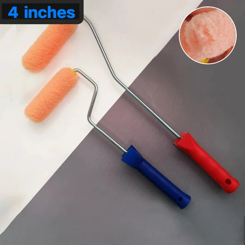 10PCS/set 4inch  9mm Paint Roller Brush 10cm Orange Peel Textured Rollers for Wall Decoration Painting Tools Polyester Nap