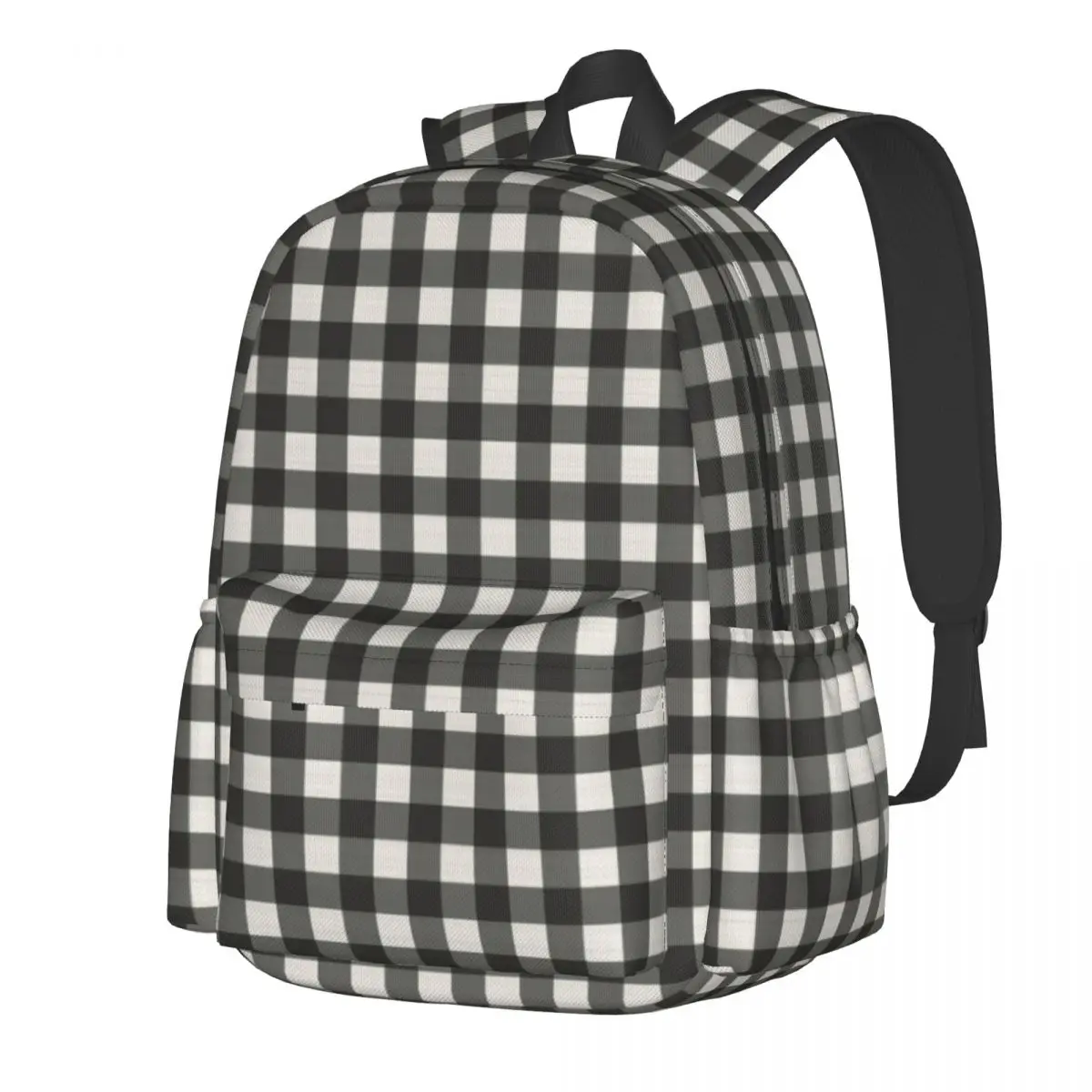 Black Checkerboard Backpack Classic Black and White Checker 