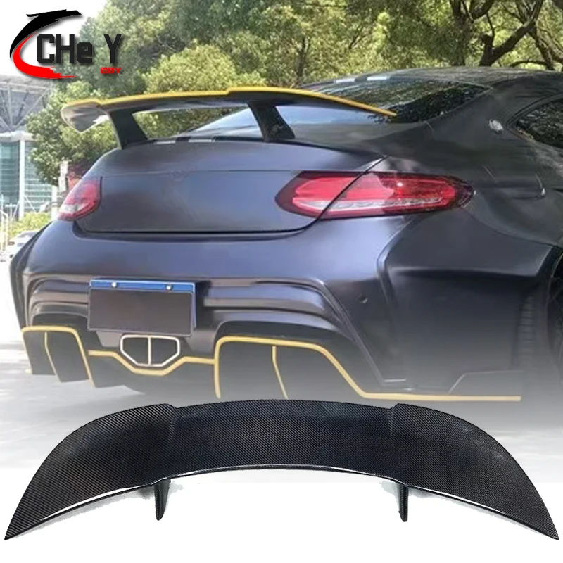 C Class W205 Carbon Fiber Rear Roof Spoiler For Mercedes Benz W205 Hardtop Coupe AMG 2015-2017 C63 AMG C200 C250 C180 C300 C350