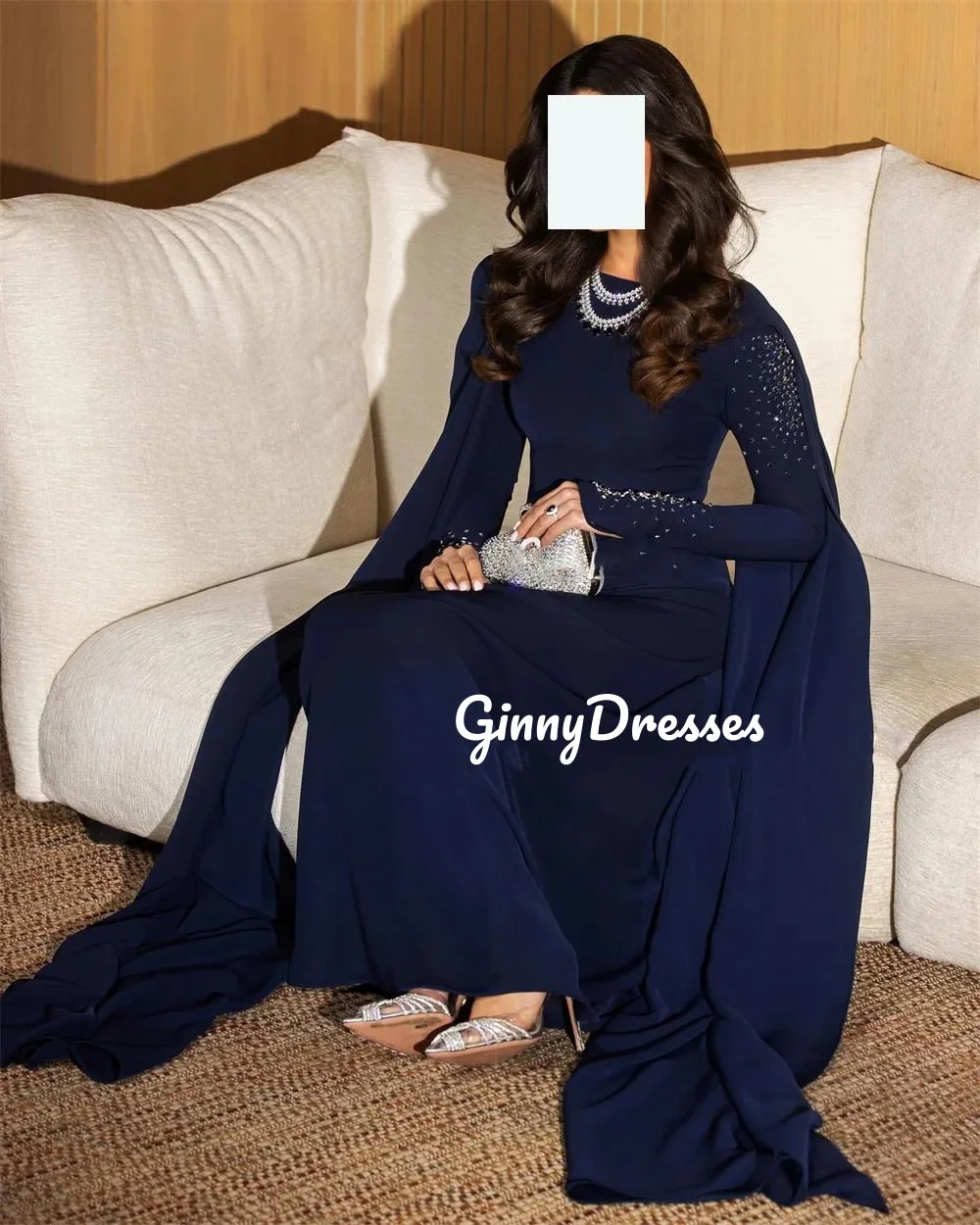 فساتين للمناسبات الخاصة Customized Scoop Neckline Dresses For Prom Floor-Length Beadings Zipper Up Formal Occasion Dresses