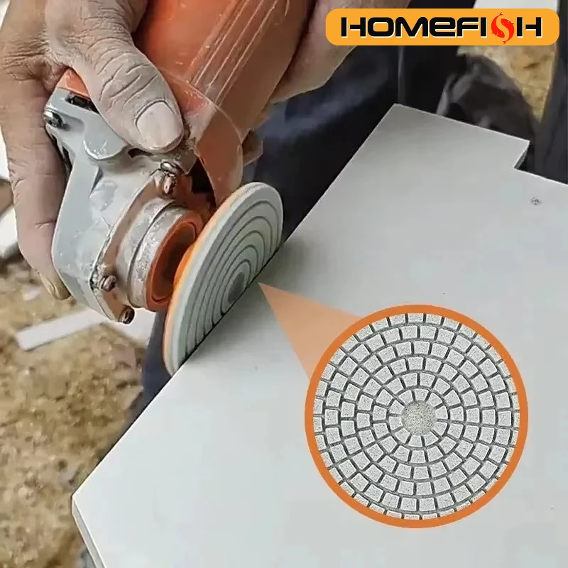 1 pçs 80mm telha cerâmica aparar polimento disco ângulo moedor polimento a seco mármore quartzo pedra chanfradura borda de moagem