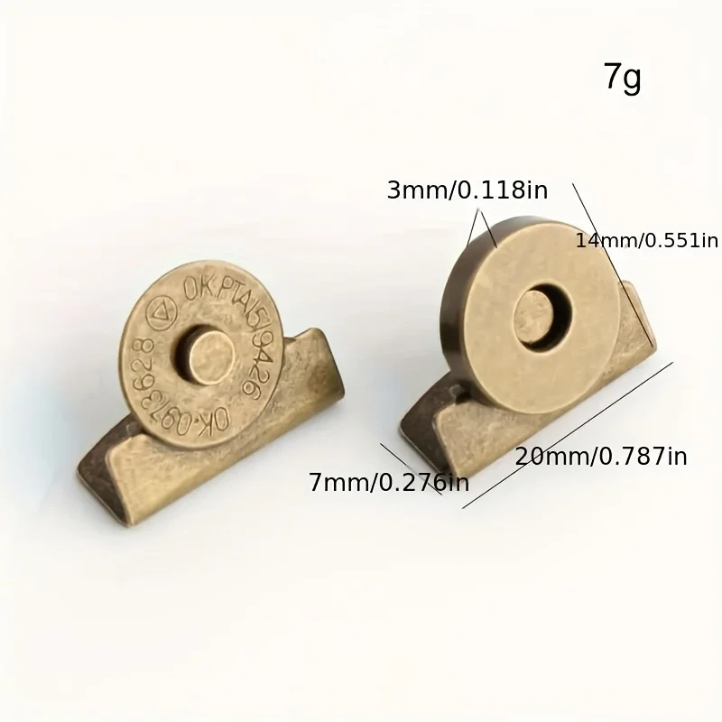 8-Piece Bag Snap Accessories Magnetic Buckle, Bag Snap Hidden Button Seam-Free Button Snap 2030