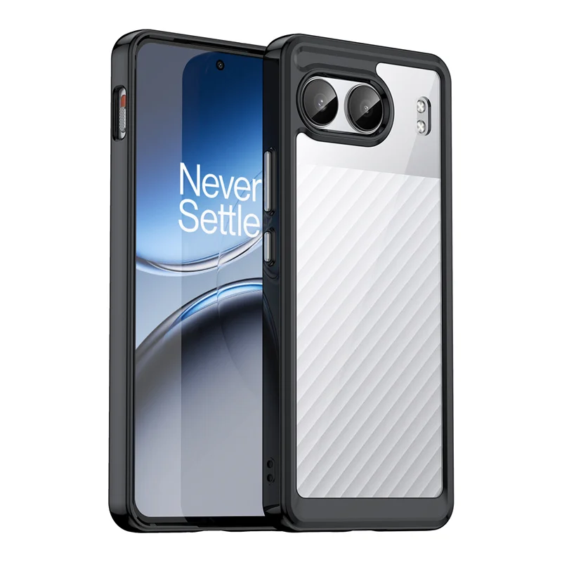 For Oneplus Nord 4 Clear Case Oneplus Nord 4 Cover Coque Funda Hard Translucent Soft Frame Shockproof Phone Bumper Oneplus Nord4