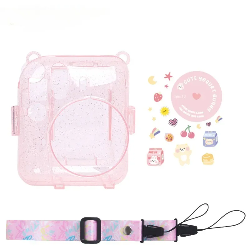 For Instax Mini 12 Crystal Transparent Protective Case Cover Bag for Fujifilm Instant Camera Bag for Instax Mini 12