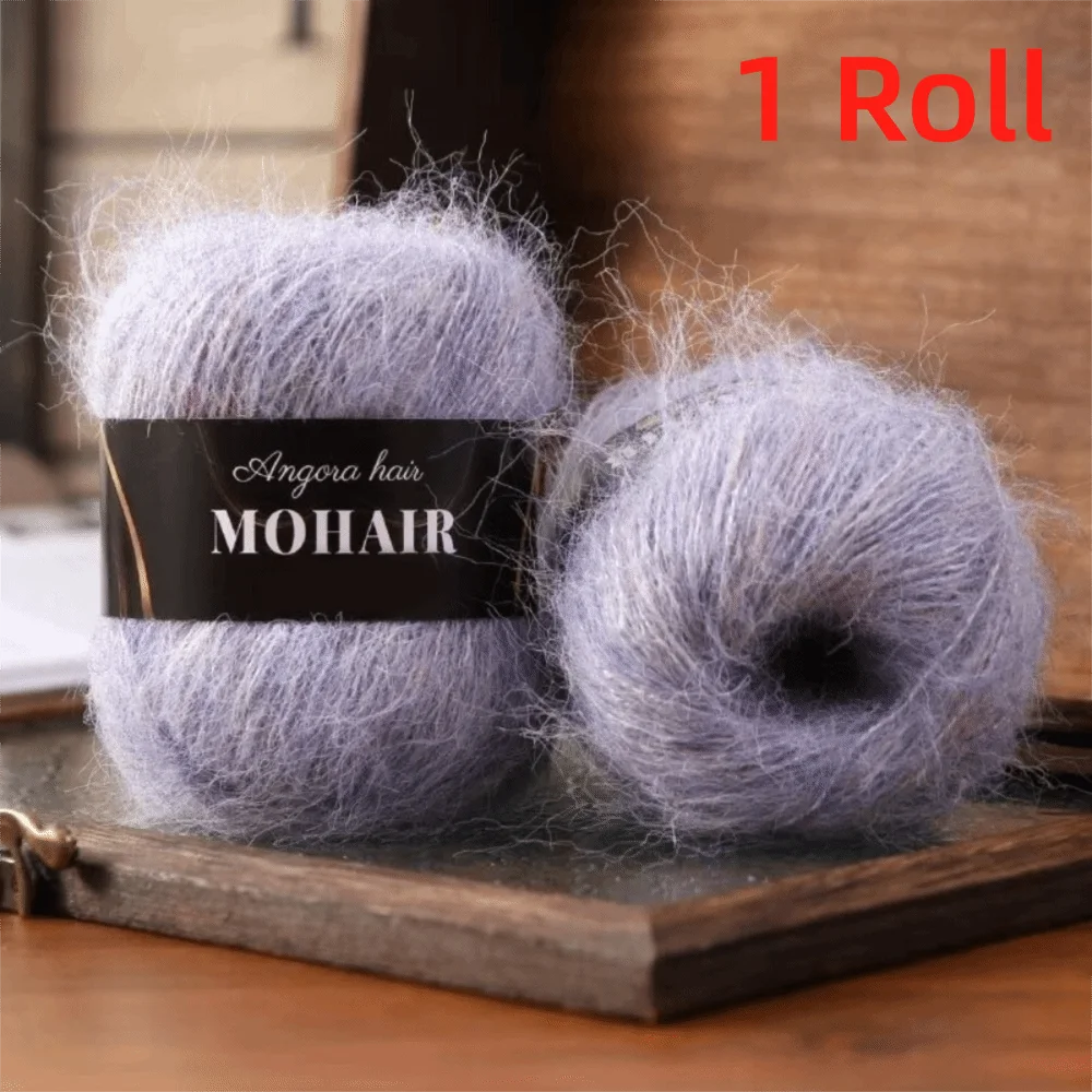 

Удобная нить из смесового хлопка, мохеровая пряжа из альпаки, мягкая пушистая длинноволосая пряжа ручной вязки, пряжа ручной работы для вязания крючком