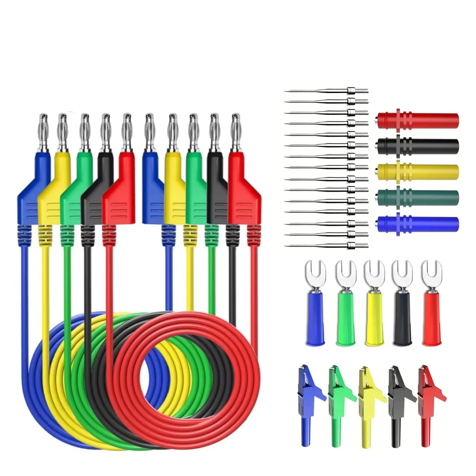 4mm banana plug to banana plug test cable set suitable for multimeter crocodile clip non-destructive probe puncture test set