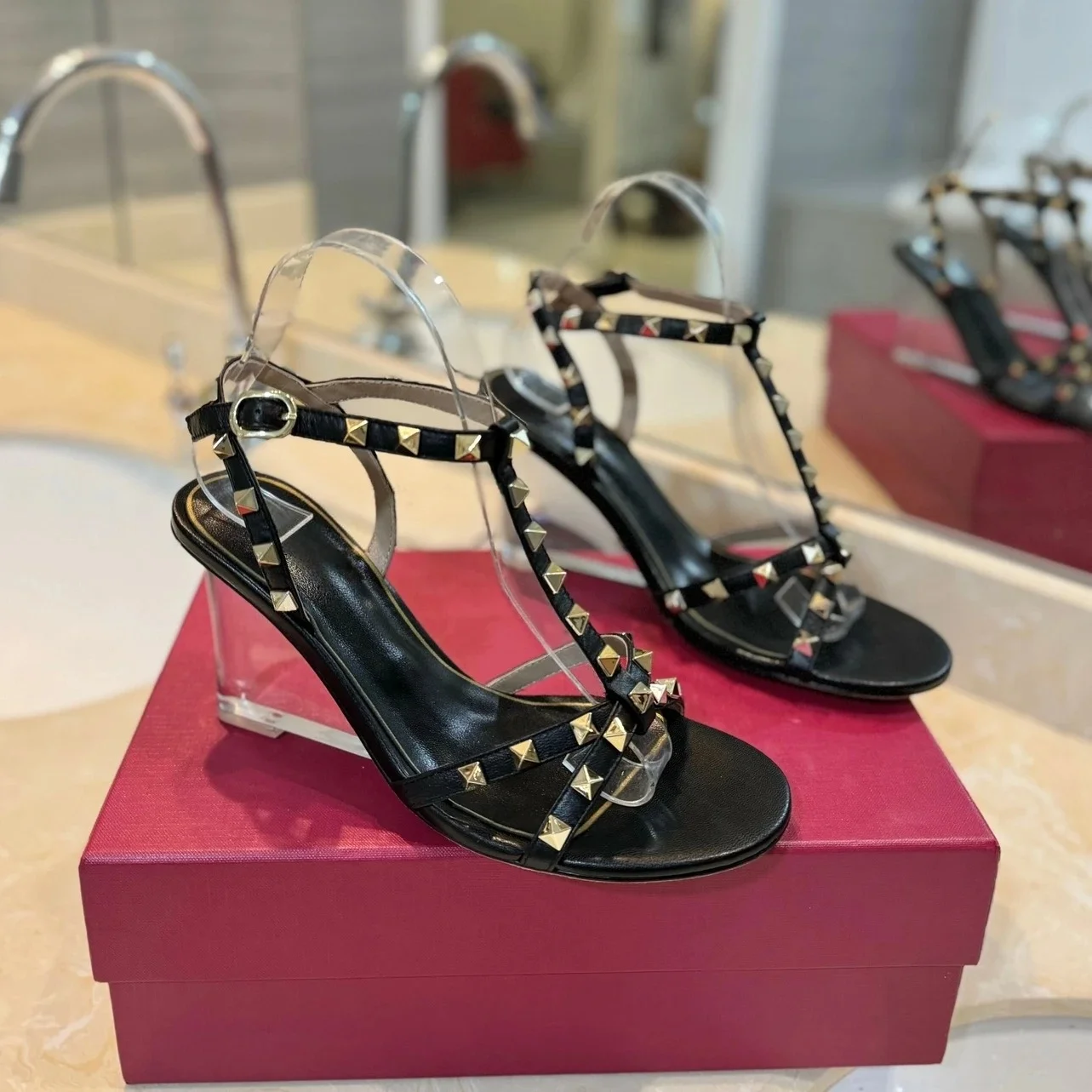 2026 New Arrival Sexy Patent Letaher Open-Toe Super High Heel Slingback Woman Sandals Stiletto Ladies Wedding Zapatos De Mujer