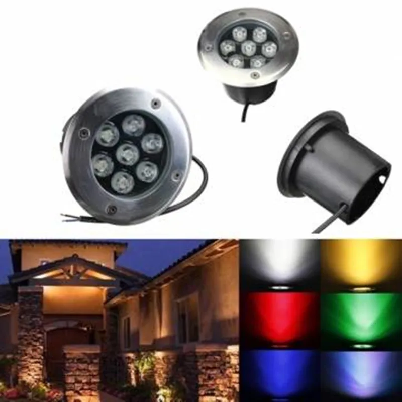 LED de alta potência Enterrado Luz, IP67 Impermeável, Jardim ao ar livre, Lâmpada Subterrânea, Stair Step Lighting, 7 W, 12V, AC 110V, 220V