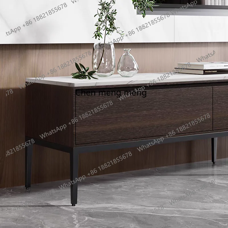 خزانة تلفزيون من بلاطة روك، طاولة قهوة خفيفة، غرفة معيشة فاخرة وبسيطة، حجم شقة بسيطة