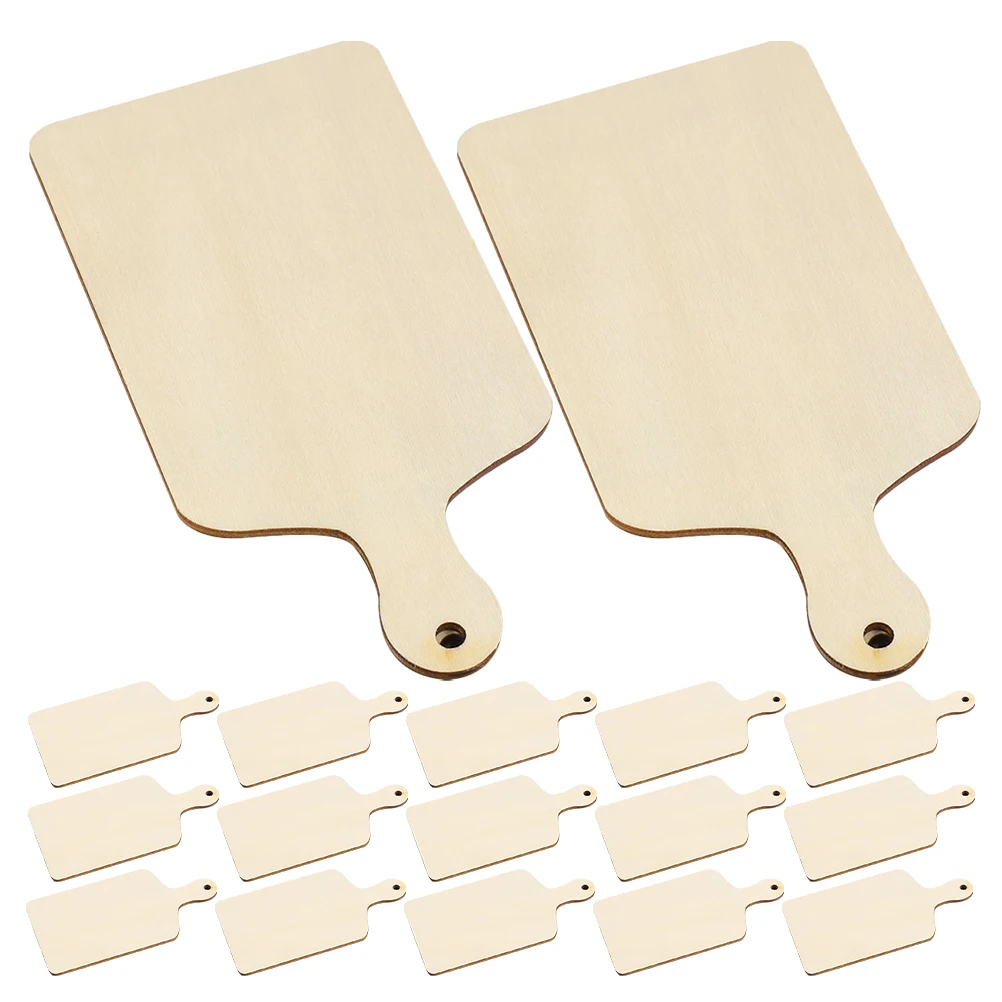 

20pcs Wooden Cutting Boards Unfinished Wood Craft Supplies Diy Painting Small Chopping Board For Home Decoration Family