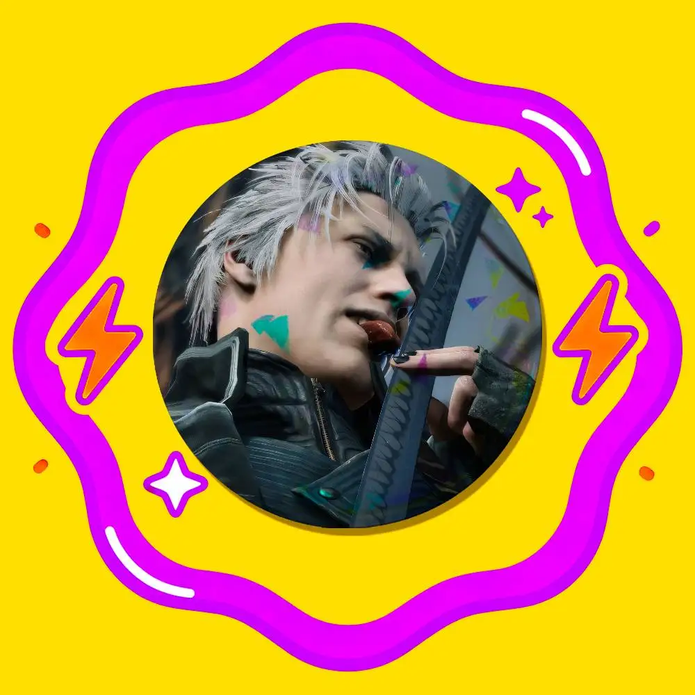 DIY Pin Insignia Emblem Button Round Gift Cosplay Laser Film Case For Devil May Cry 3 5 Vergil Dante Badge Cover