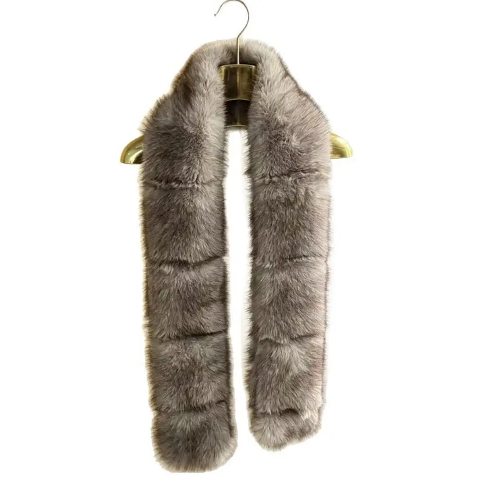Thick Fluffy Scarf Warm Neck Warmer Winter Scarf Thermal Insulation Imitation Mink Fur Long Faux Fur Scarf Skiing