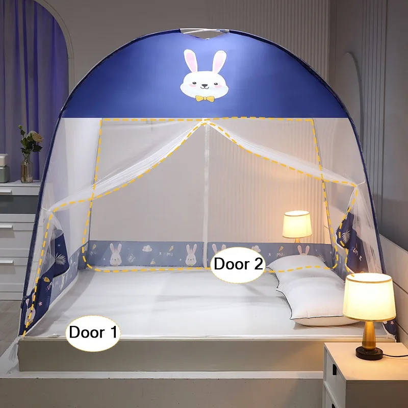 

Pop Up Mosquito Net for Bed, Instant Foldable Canopy Tent,Dust-Proof Top, Portable Travel Net for Kids Adults,Home Dormitory Use