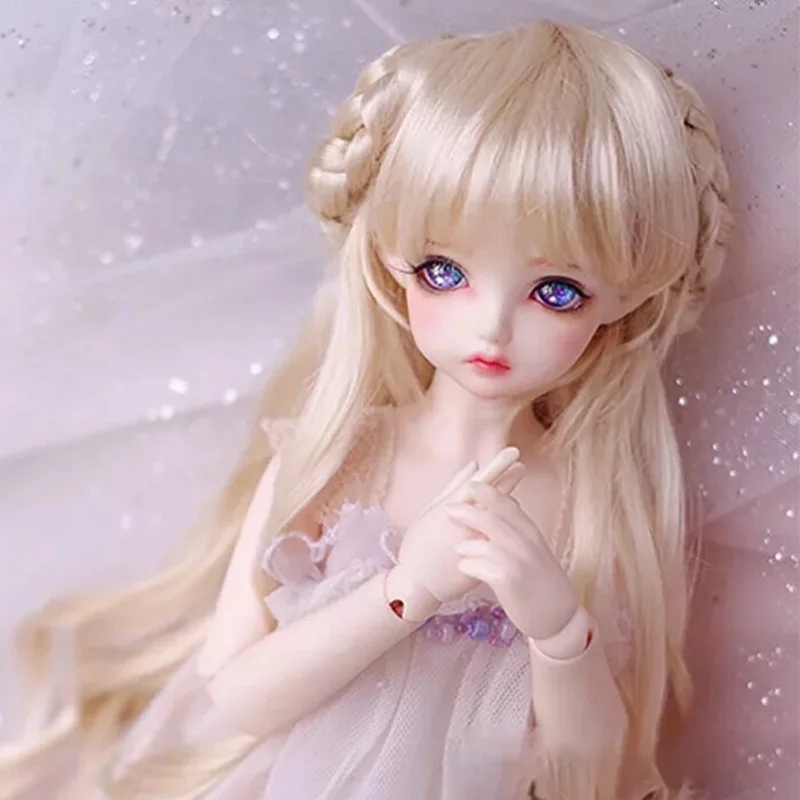 BJD/SD346 midnight Loli doll wig girl baby bangs long hair doll accessories wavy hair wig