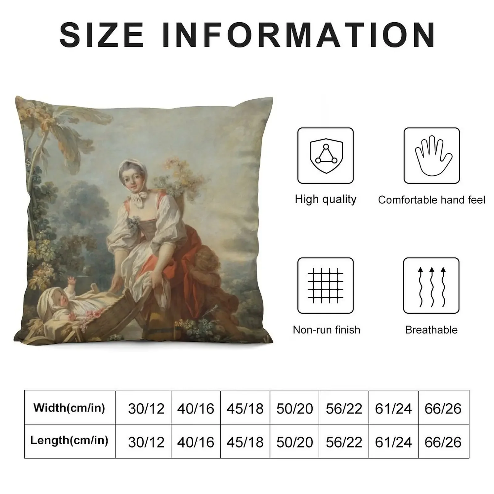 The Joys of Motherhood - Jean-Honoré Fragonard Throw Pillow Decorative Sofa Cushions Pillowcase pillows decor home pillow