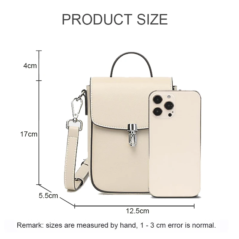 2024 New Korean Vertical Split Leather Handbag Lady Single Shoulder Crossbody Women Mini Phone Bags Female Small Underarm Bag