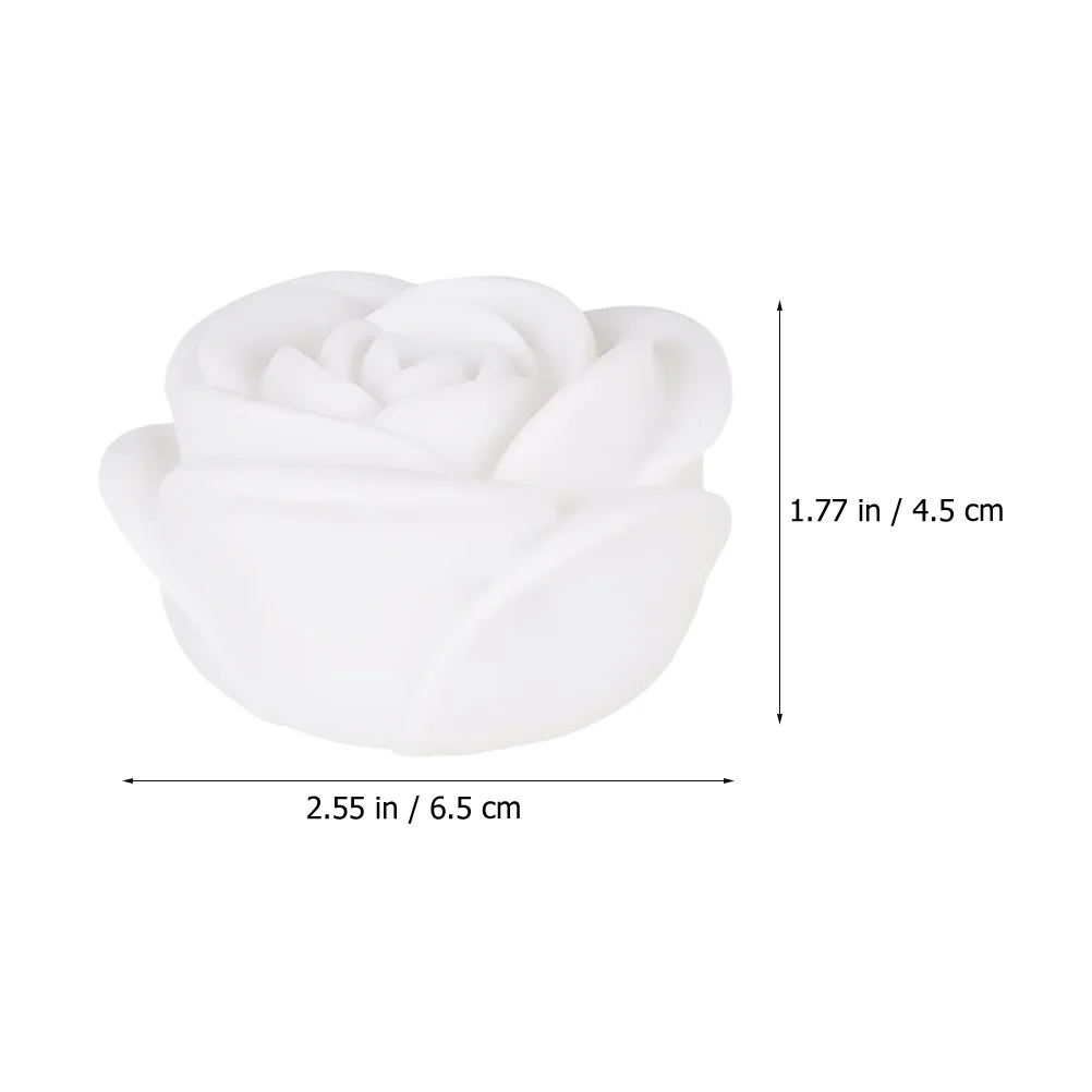 

4pcs Rose Lamp Decoration Lifelike Design Sturdy Compact Night Light For Garden Terrace Lawn Wedding Holiday Gift