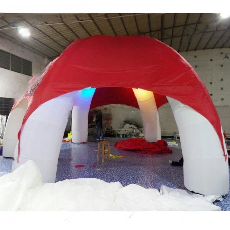 

outdoor 8 legs Branded giant inflatable spider tent with led lighting dome tent for party event