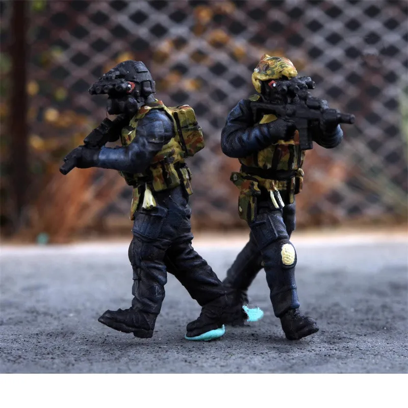 1:72 مقياس نموذج 6 قطعة SAS البريطانية خدمة الهواء الخاصة 6 الجنود ألعاب شخصيات الحركة لتقوم بها بنفسك المشهد ملحق جمع عرض المشجعين