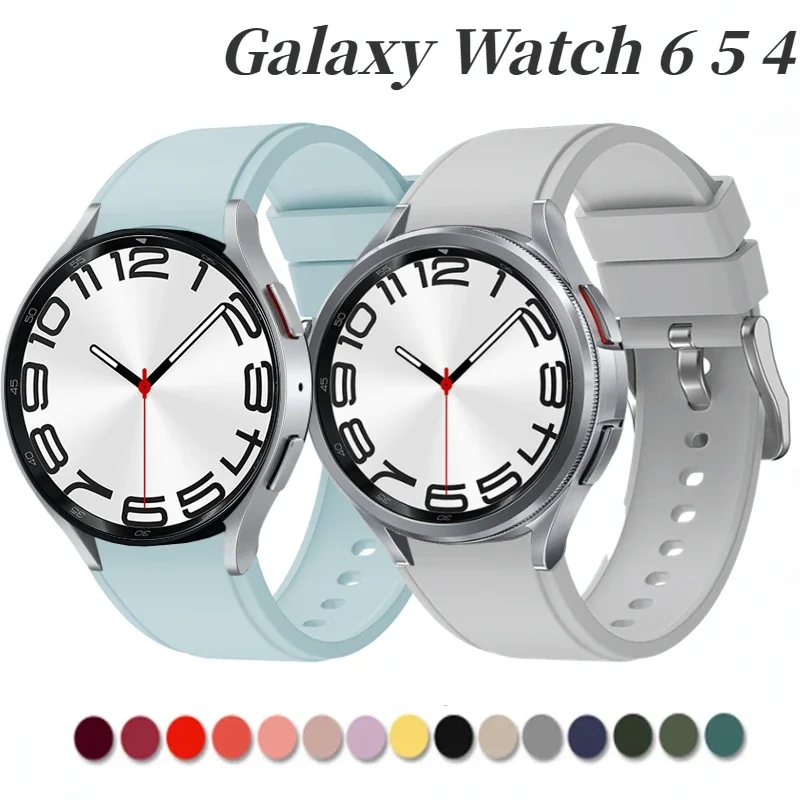 

Silicone Strap For Samsung Galaxy 7 6 5 4 40mm 44mm 5 Pro 45mm Bracelet band For Galaxy Watch 6/4 Classic 47mm 43mm 46mm 42mm