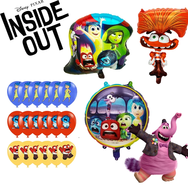 Disney Film Inside Out 2 Ballon Kids Birthday Decoration Party Supplies Foil Balloons Accessories Children Room Decor Toys Gift