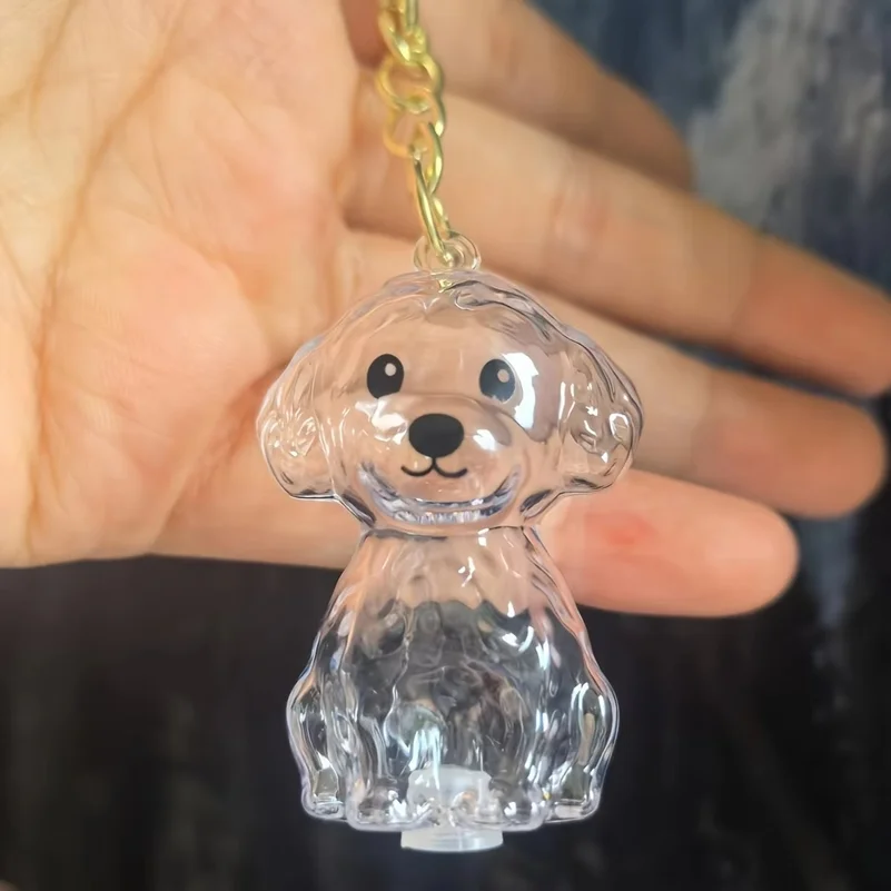 2pcs Dog Hair Storage Box Puppy Hair Memorial Keepsake Capsule Pet's Dog Fur Container Transparent Capsule Keychain Souvenirs