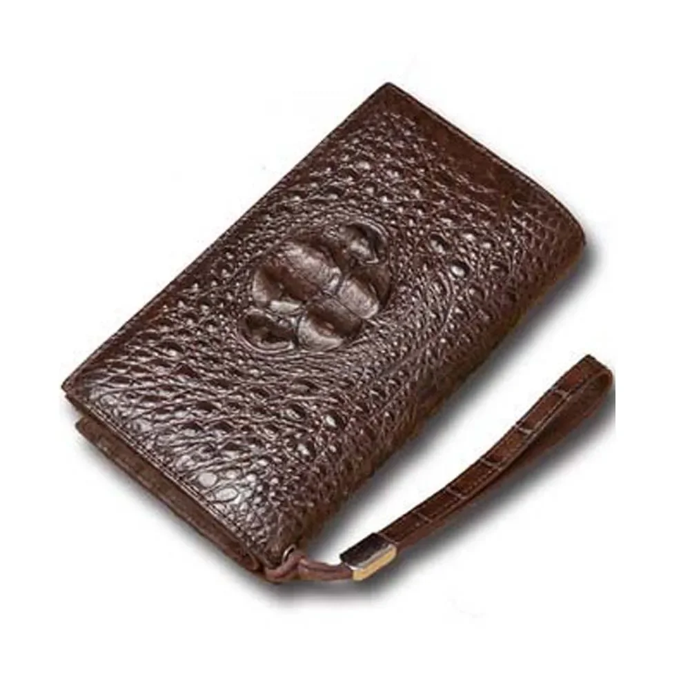 

lukani crocodile men cltuch bag male long zipper wallet business male wallet Hand bag men handbags long wallet