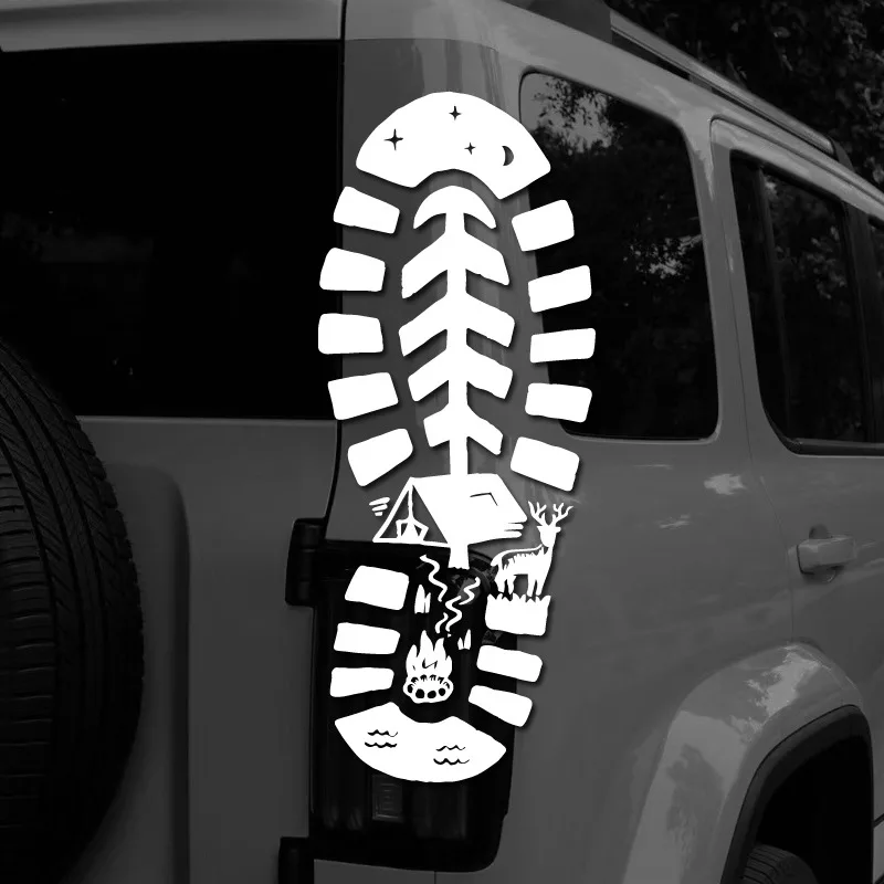 Engrave Camping Shoe Stickers,deer,campfire,tent -stickers for Car Trucks,Walls, Laptops,Windows, Motorcycles, Bumpers or Crafts