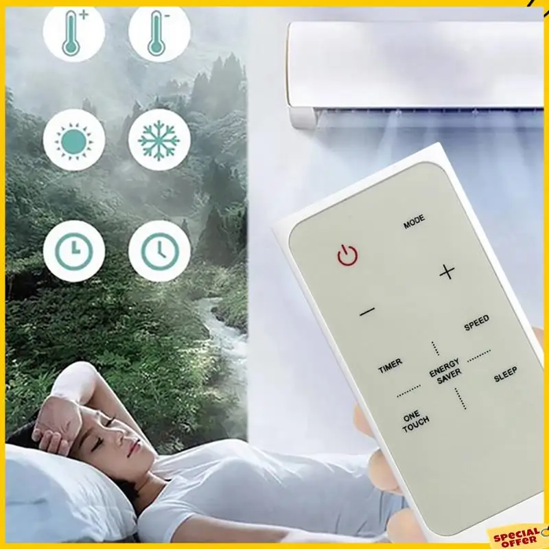 Controle remoto de substituição A24P RG15A (B)/E A/C para unidade de ar condicionado Midea EATC08RE1