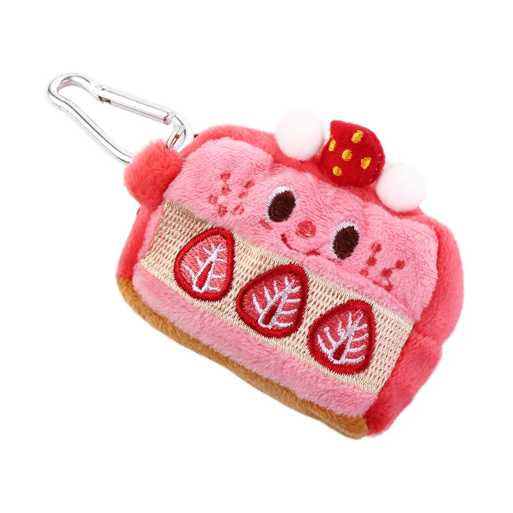 

Sweet Embroidery Strawberry Cake Multifunctional Zipper Purse Wallets Bus Card Holder Korean Money Bag Mini Coin Purse