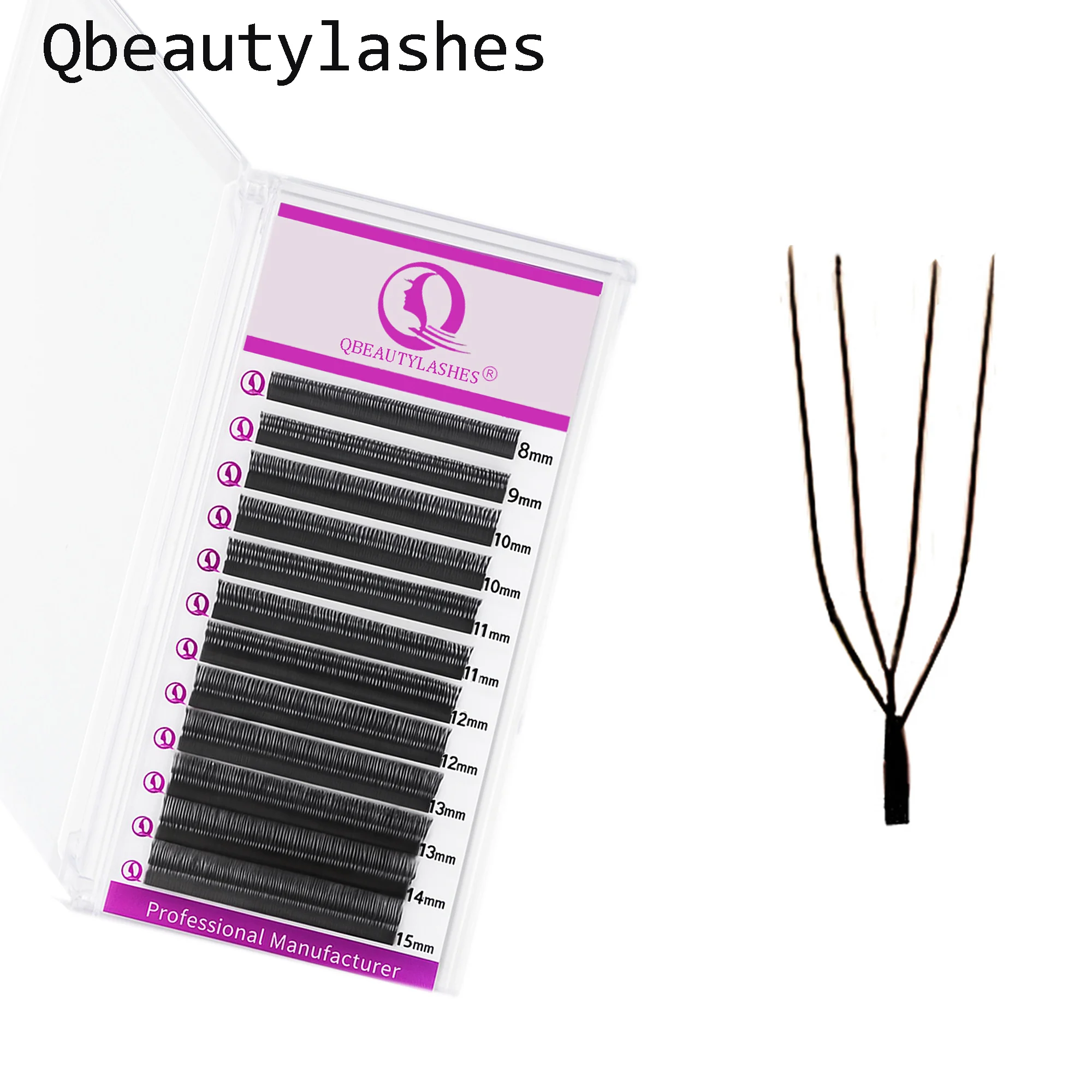 

Qbeautylashes U-Shaped 4D Lashes Faux Mink False Eyelashes Natural Soft Brazilian YY Cilios Eyelash Extension Makeup Tools