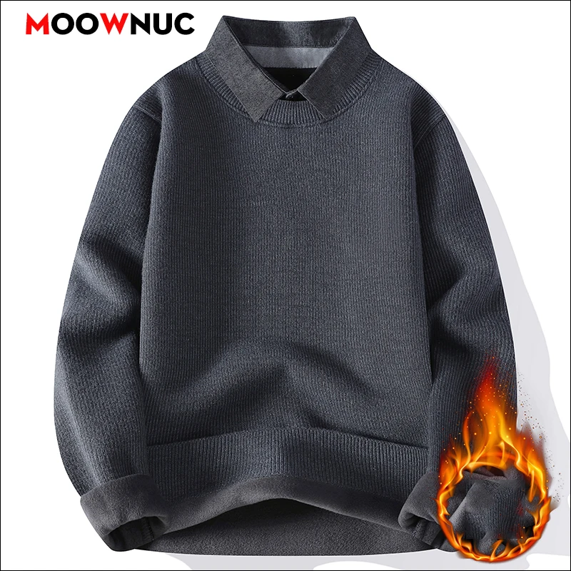 

Мужской пуловер, осенний модный свитер, мужская уличная одежда, повседневные вязаные мужские джемперы, весенняя толстовка, мужская одежда, сплошной цвет